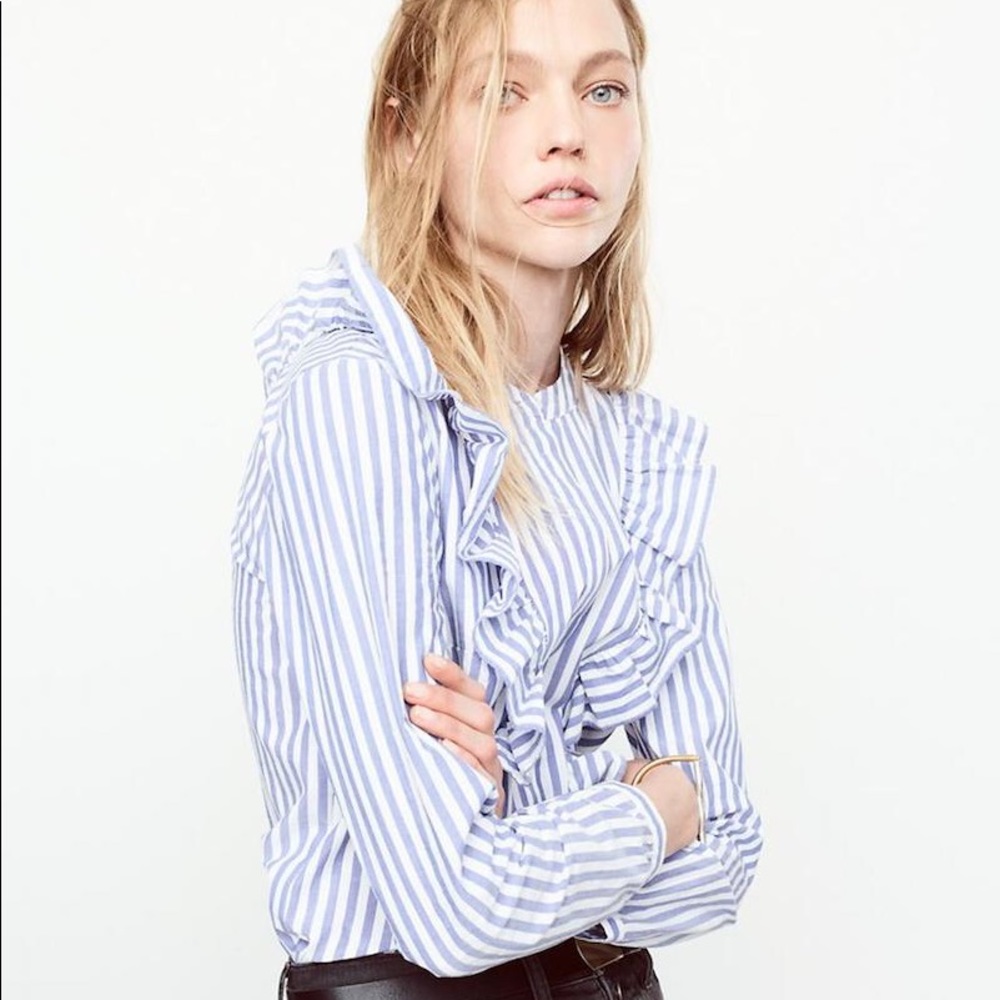 Madewell Whitney Stripe Ruffle Top